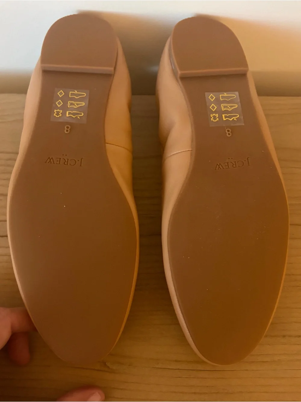 J. Crew Women's Tan Brown Leather Ballet Flats - Size 8